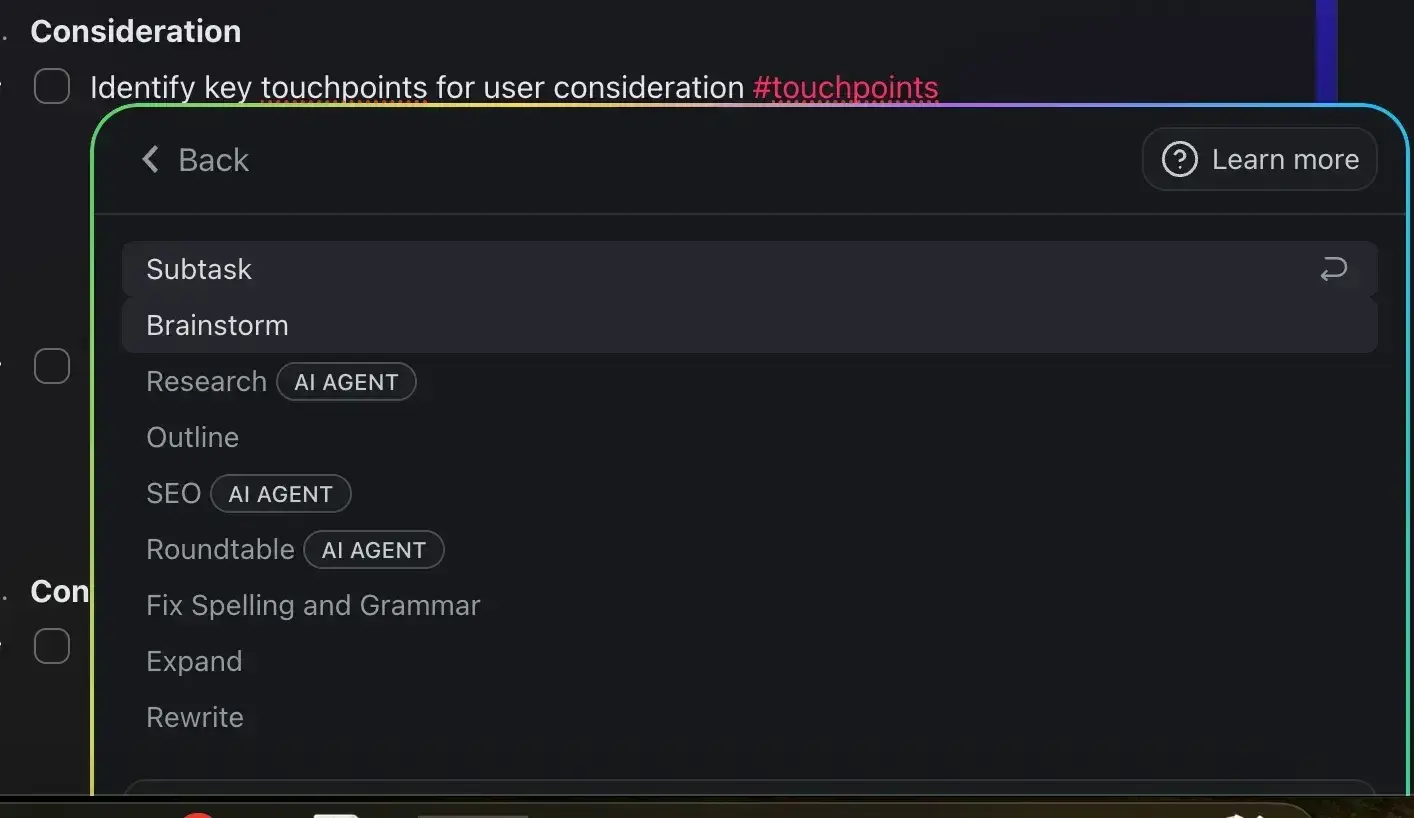 how ai can help you build a customer journey map; taskade
