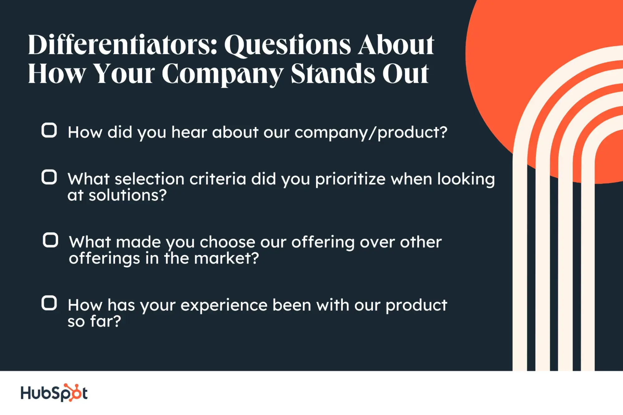 testimonial questions, differentiators: questions about how your company stands out