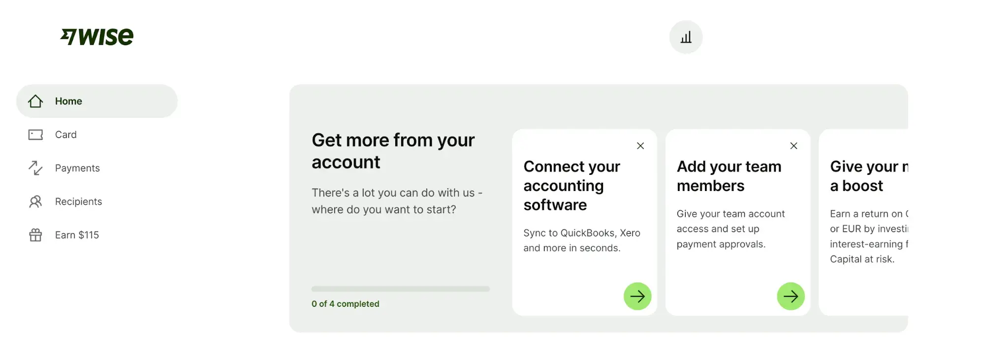 wise onboarding touchpoints with new customers