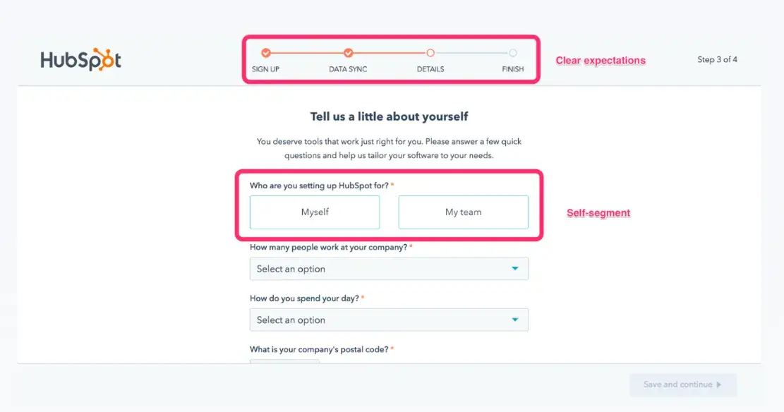 hubspot brief onboarding survey, saas onboarding best practices