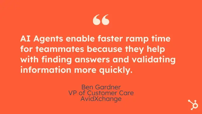 ai for customer support agents, pull quote