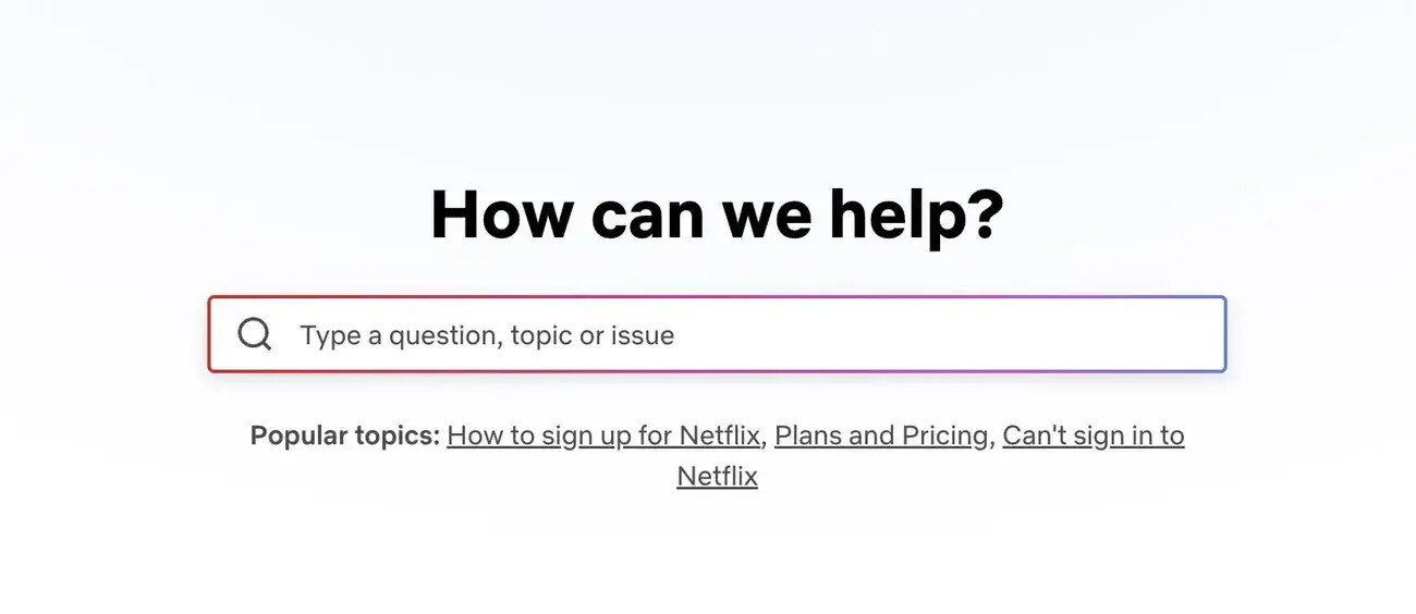 netflix knowledge base help center example