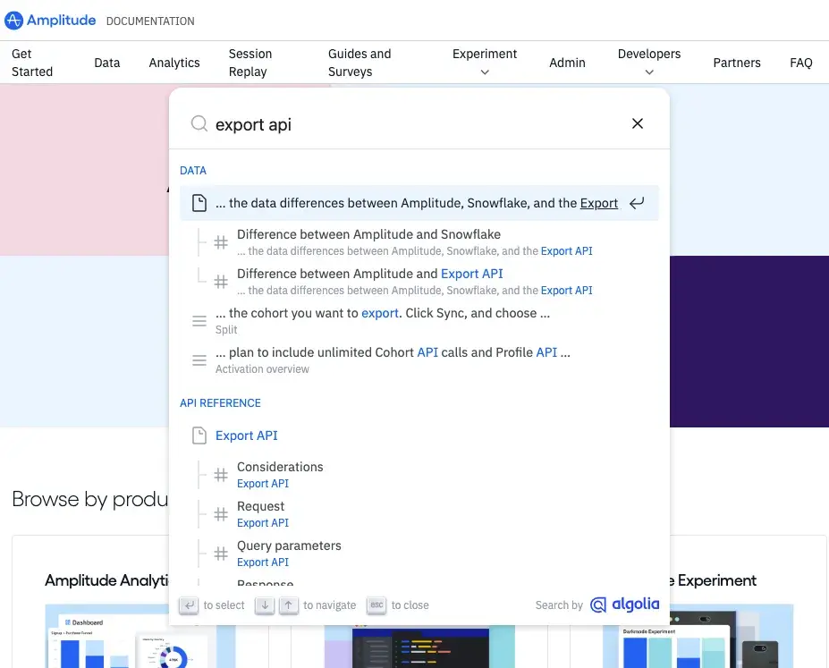 amplitude knowledge base ai search