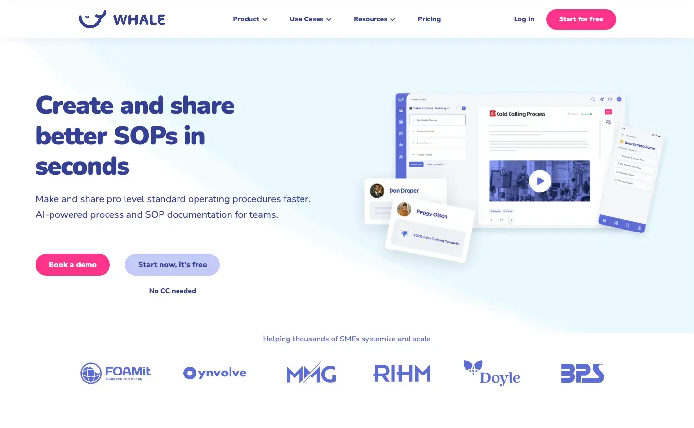 whale knowledge base example