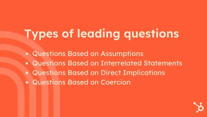 types of leading questions listing 4 example types