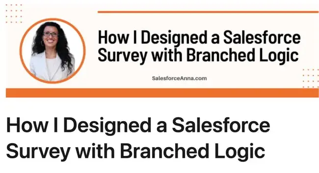 tutorial on how to create a salesforce survey with survey logic