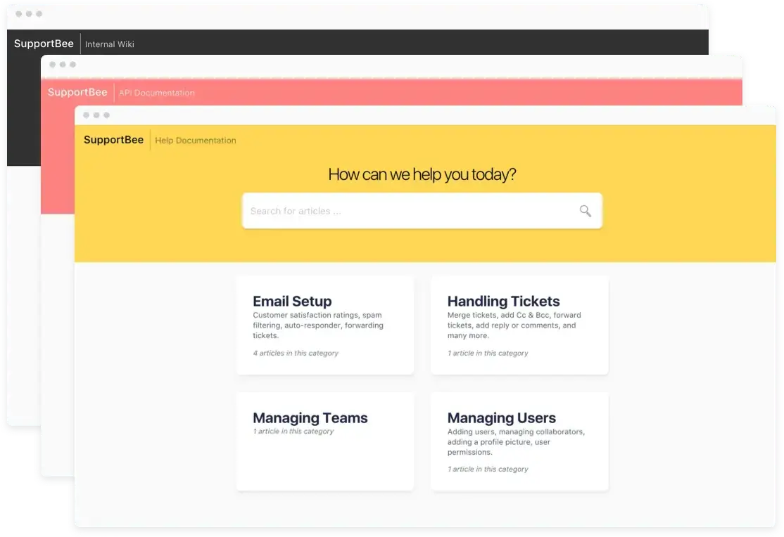 supportbee example help centers, faq software