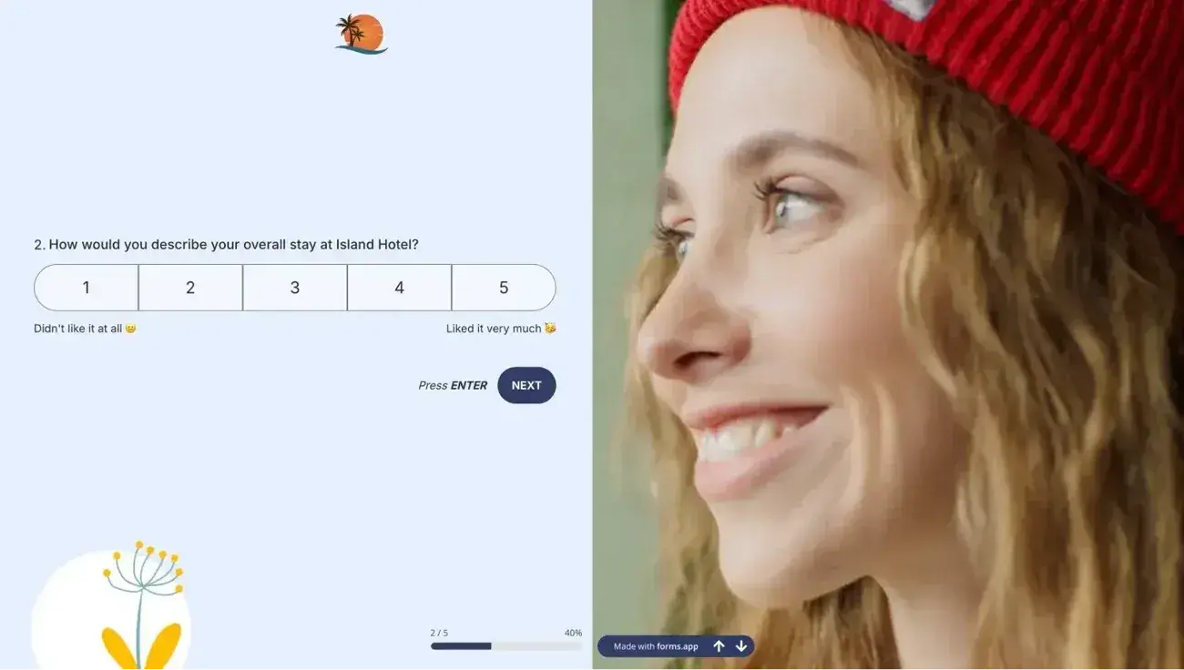 testing out forms.app free survey tool