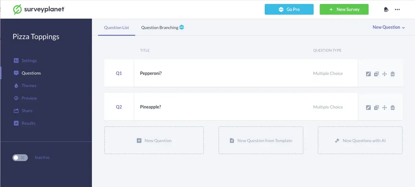 free survey maker, surveyplanet