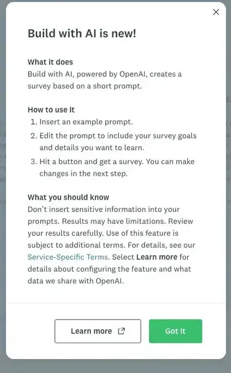 surveymonkey ai form builder