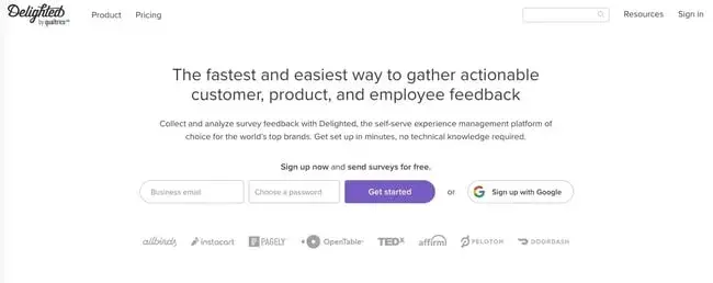 delighted free survey maker