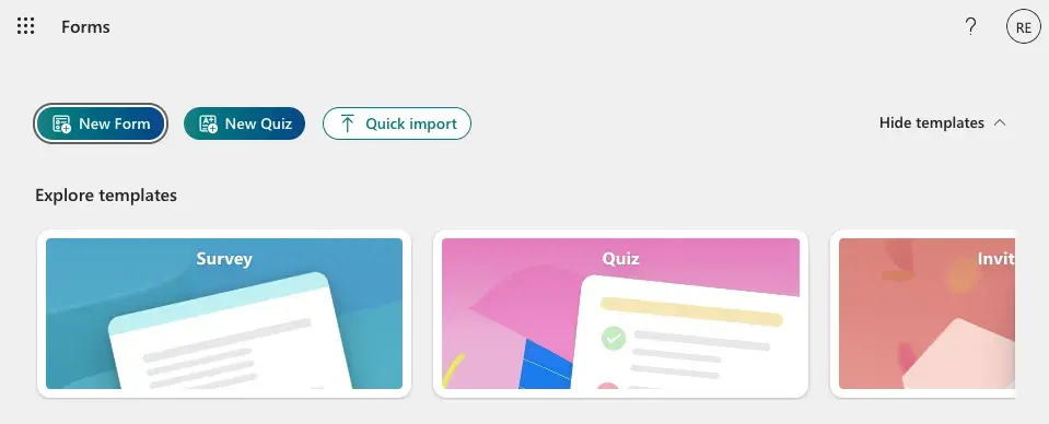 testing out microsoft forms new form