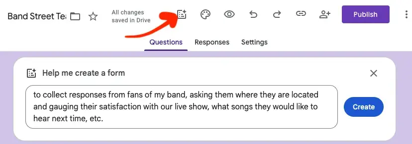 google forms ai helper