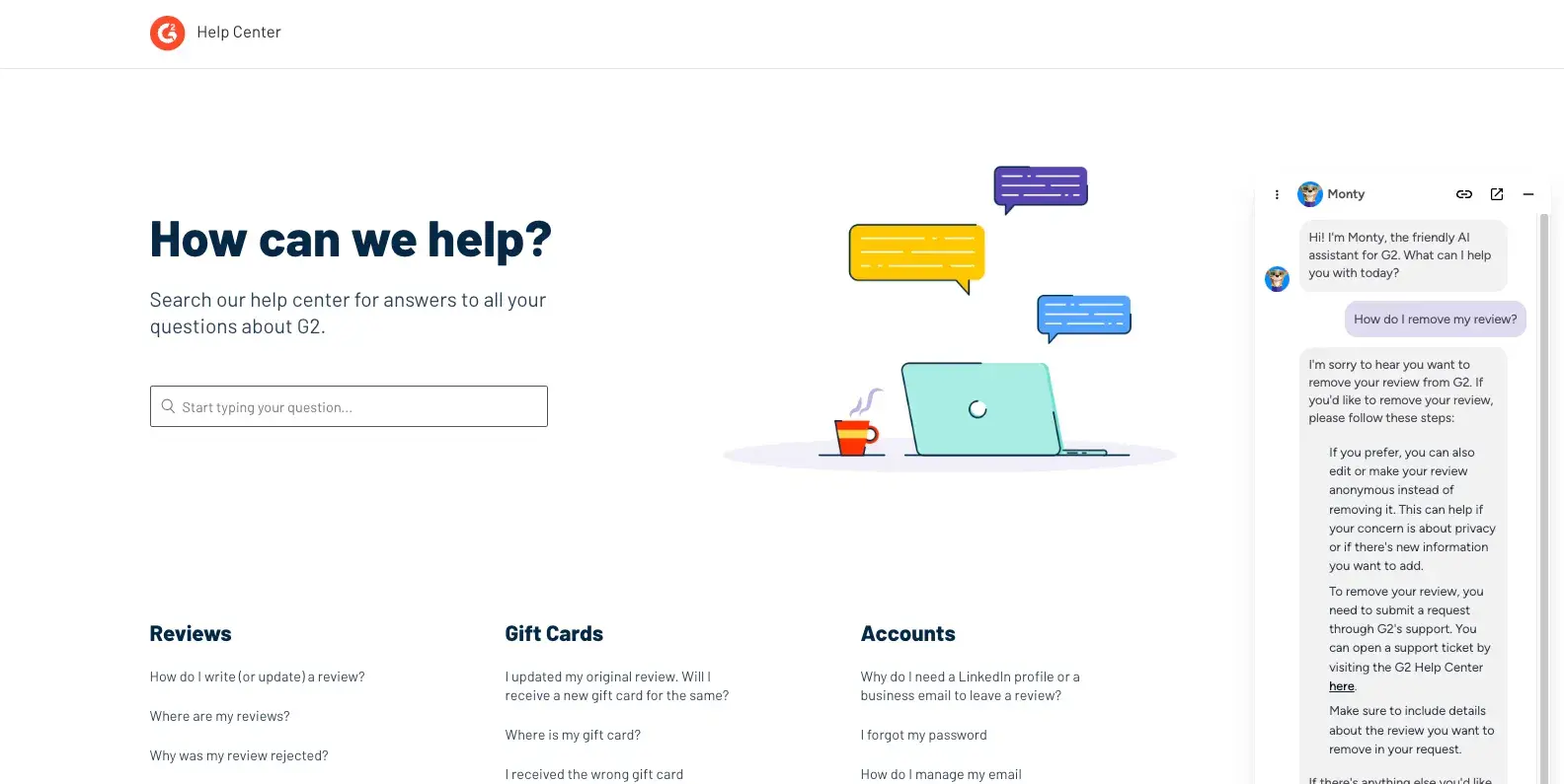 saas knowledge base examples, g2