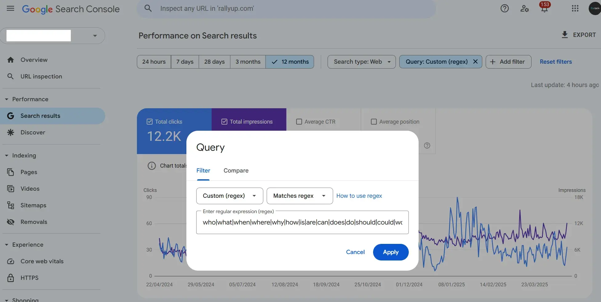 screenshot showing step two of using an seo knowledge base and gsc to identify keywords.