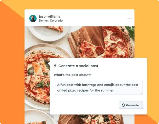 ai prompt examples, screenshot of ai-generated social media prompt from hubspot’s breeze