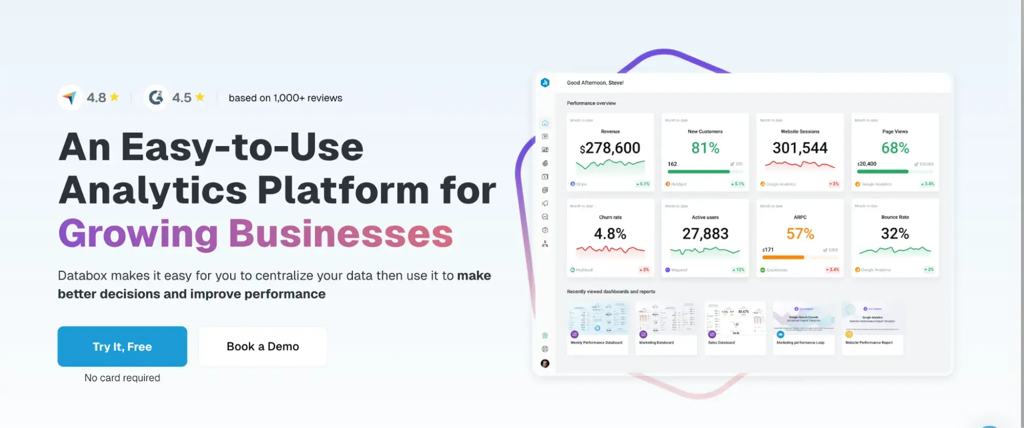 databox copywriting examples