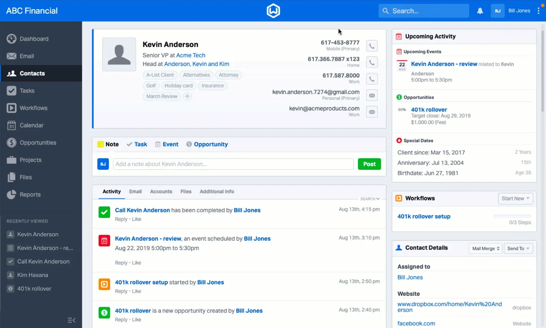 WealthBox is an investment management crm 