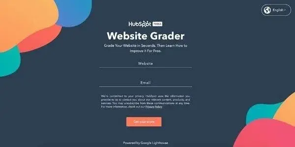 free seo tool: hubspot website grader