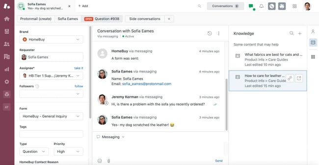 zendesk, web-based customer service software