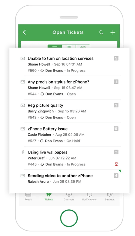 zoho desk mobile customer service app