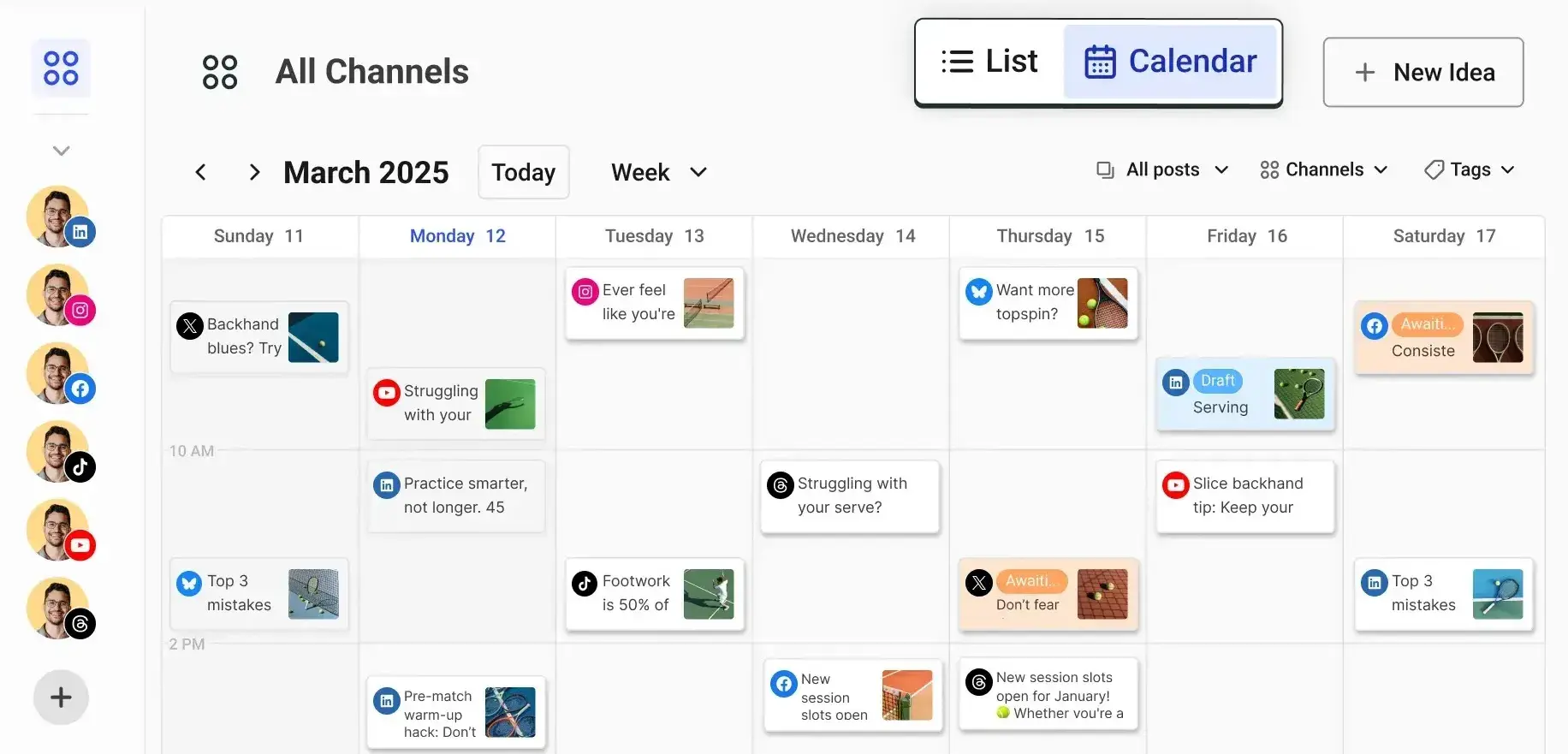 social media scheduler screenshot from buffer