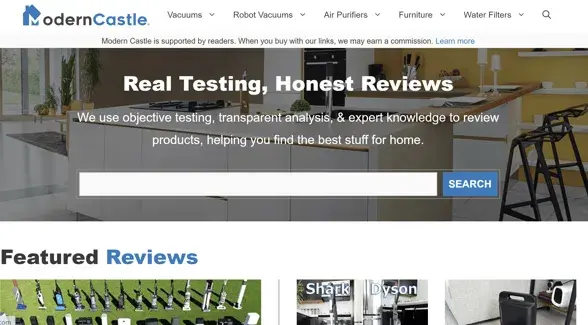 best affiliate programs example — modern castle home appliance affiliate review site with expert testing methodology