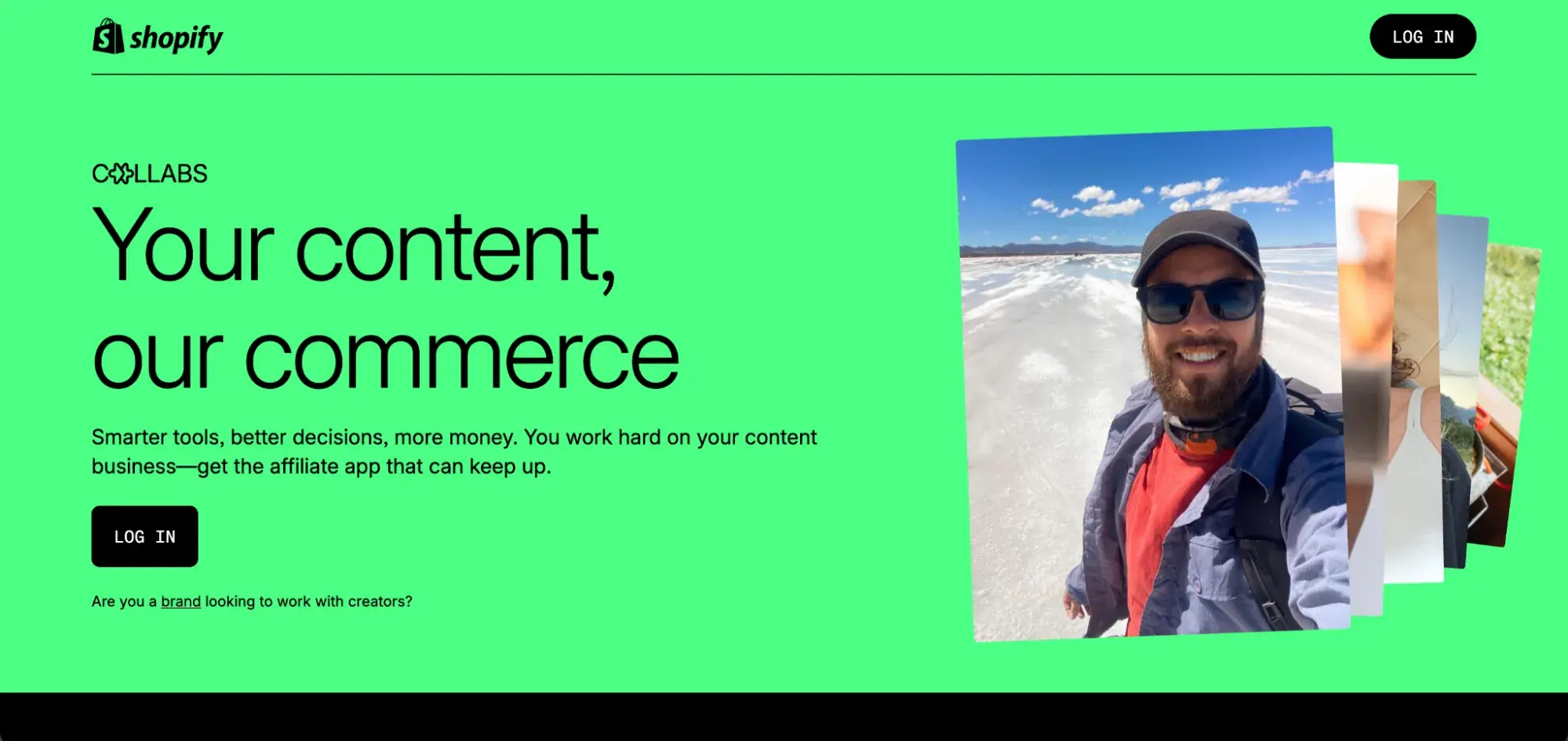 best affiliate programs — shopify affiliate program landing page or signup details