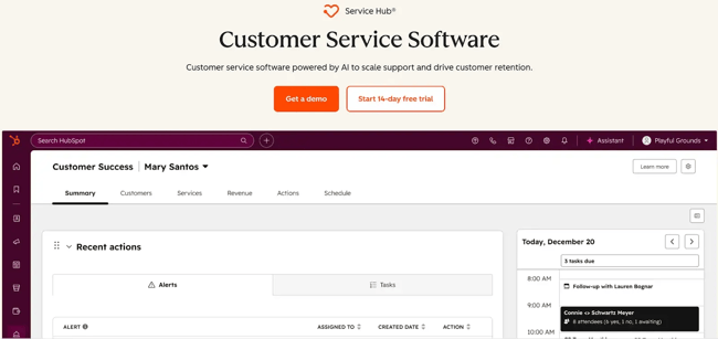 hubspot service hub, ai-powered customer success automation platform walkthrough.