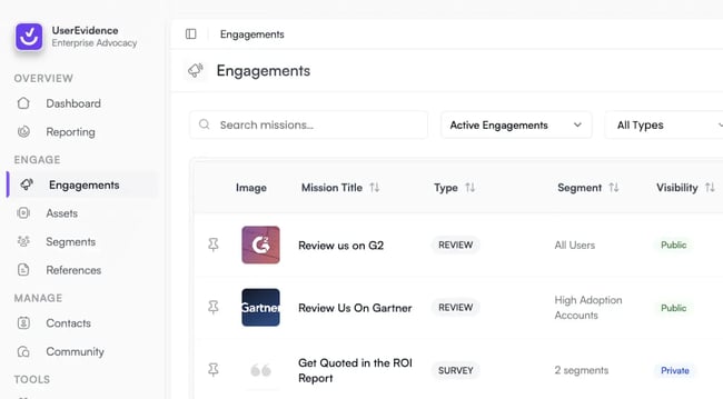 userevidence customer advocacy platform for reviews